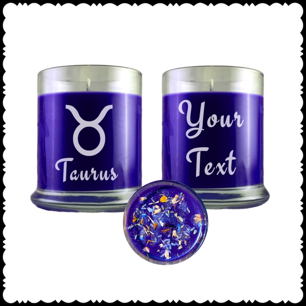Taurus Personalized Candle